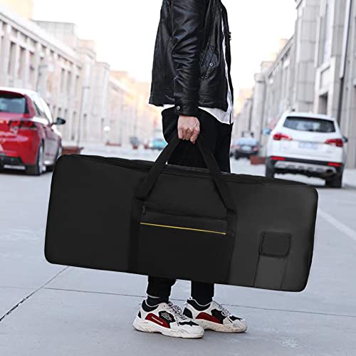 EKDJKK 61 Keys Electric Piano Keyboard Gig Bag, Portable Electric Piano Keyboard Case, 61 Note Keyboard Bag, Piano Padded Case with Shoulder Strap and Storage Pocket, 38.6”×16”×5”