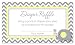 MyExpression.com 48 Yellow Elephant Chevron Baby Shower Raffle Cards