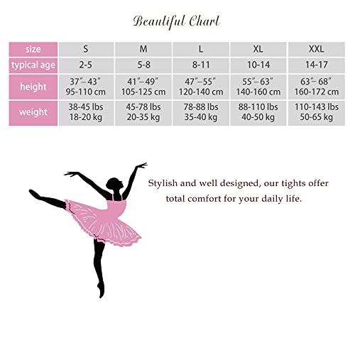 Cotton Day 2 Pack Kids Girls Thin Light Weight 60 Denier Velvet Touch Opaque Dressy Tights (Black L) #TOP5