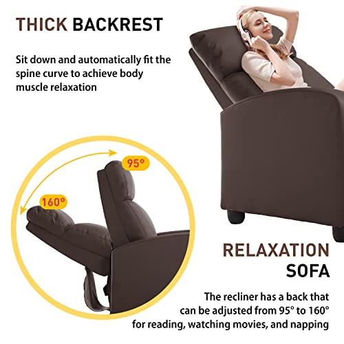 Vnewone recliner chair, Brown - Thumbnail 2