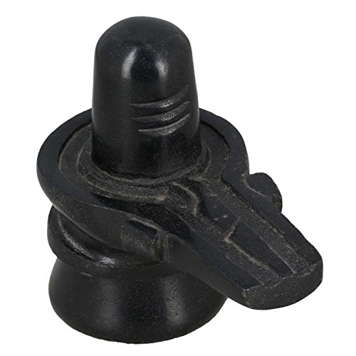 Figura Shiva Lingam de Piedra Negra 2.5 pulgadas miniatura 1