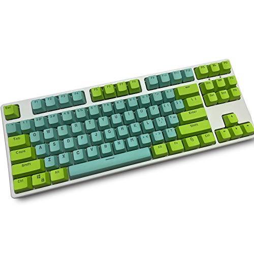 Keycaps 87 tasti PBT Copritasti Tastiera meccanica Doppio retroilluminato Parola trasparente da gioco per layout USA per Cherry MX vendi solo copritasti