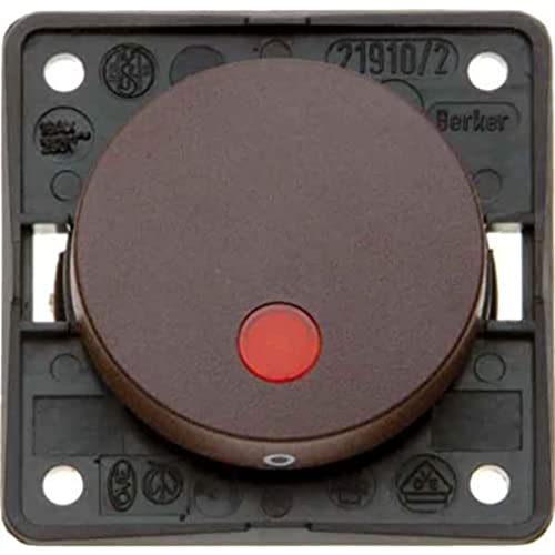 Hager INTEGRO bipolaren – Schalter mit Kontrollleuchte Marron