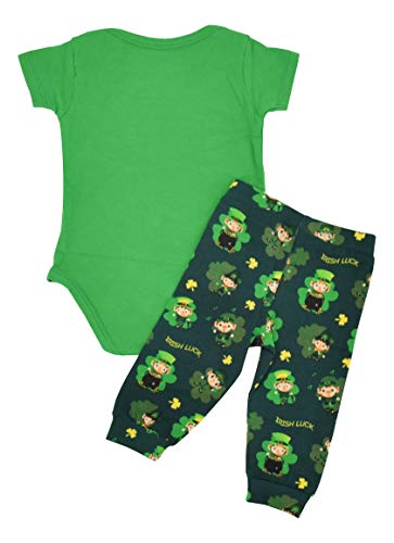 Image of Baby Boys Girls 2pc Outfit Set Short Sleeve Bodysuit with Pants