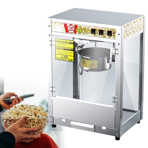 GESAIDES Large Commercial Popcorn Machine, Movie Night, Popcorn Popper, Old Fashioned Popcorn Machine Movie Theater Style, for Home, Events