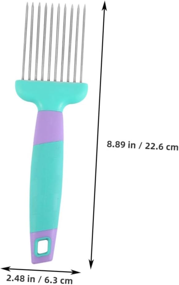 Stainless Steel Onion Needles Plastic Slicers 2pcs for Meat