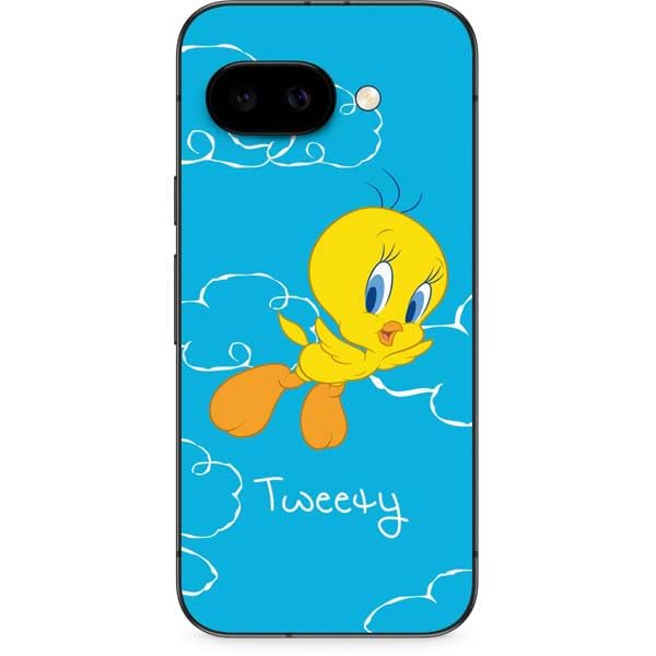 Skinit Decal Phone Skin Compatible with Google Pixel 9a - Officially Licensed Looney Tunes Tweety Bird Flying Design