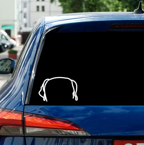Calcomanía minimalista de Bullmastiff: silueta de vinilo resistente para coche y portátil 3