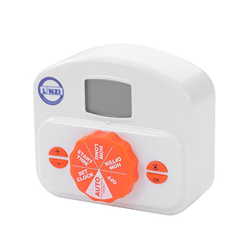 LINZI Digital Watering Timer USB Chargable Portable Programmable Water Pump Timer LCD Display Indoor Automatic Irrigation Watering Controller with 10M/33FT Micro Drip Irrigation Kit - Image 4