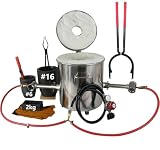 16KG/35LBS Propane Smelting Furnace Kit with 2 in 1 16KG Crucible Tongs
