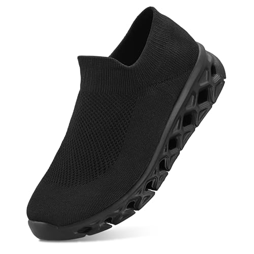 Orthopedic Shoes for Women Men Wide Slip On Walking Sock Shoes with Arch Support Comfortable Sneaker for Plantar Fasciitis Pain Relief