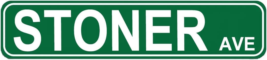 Stoner AVE Street Sign,Quality Metal Poster,Novelty Sign for Farm House Garage Wall Decor 4x16 Inch