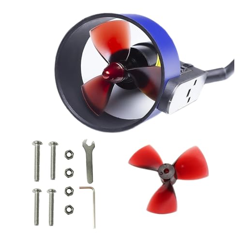YHMMYSHX 7Kg Thrust Underwater Thruster 12-24V Waterproof Brushless Motor with 80mm Propeller for Boats Paddle Boards for Inflatable,Paddle Boards,Fishing Boats(Model A)