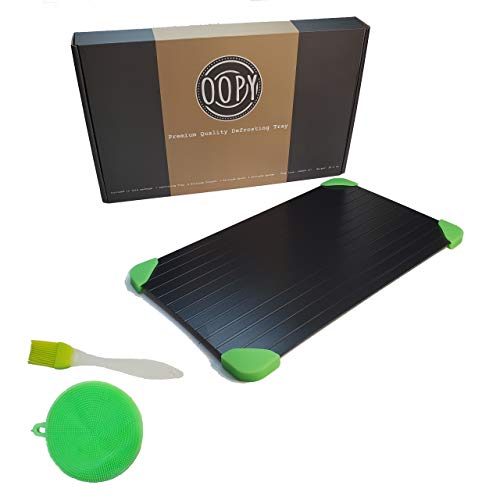 OOPY Large Defrosting tray 14 3mm Thickness Natural Eco- Friendly Rapid Thawing Frozen Meat Non-Stick Meat Defroster Tray Thawing tray Defrosting Plate Board