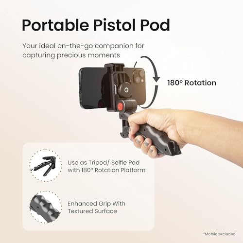 Image of Lightweight & Portable Mini Tripod, Ideal for Smartphones, Action Camera, DSLR & Camera for Comfortable & Longer Duration Shoot, with Smartphone Mount & Shutter Remote