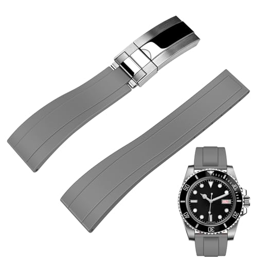 Bracelet montre caoutchouc FKM anti-poussière avec fermoir déployant sécurisé