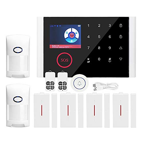 OWSOO CS108 Système d'alarme Sécurité,WiFi,GSM,GPRS 3 FR 1 Réseau Intelligent Voice Système d'alarme domotique,433 MHz Accueil Porte sécurisée Bell,Système d'alarme Professionnel sans Fil
