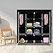 Armoire de Rangement Penderie Tissu Armoire Chambre Portable pour Chambre D'adulte avec Housse 12 Couches - 169,5x44x181,5cm, Noir