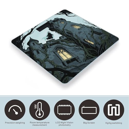 Báscula Digital de Baño Ghost Castle con Vidrio Templado miniatura 3