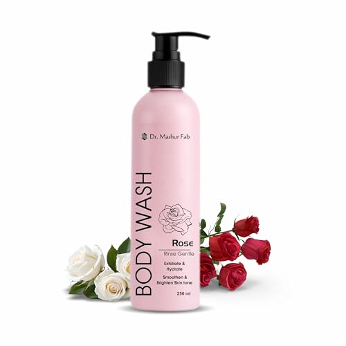 Image of MASHUR FAB Body Wash - Exfoliating & Hydrating Formula | Brightens Skin Tone | 250ml Multiple Fragrance Combo of Body Wash + Vitamin C+ Perfume