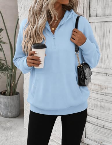 Image of Zeagoo Hoodies for Women Half Zip Up Oversized Sweatshirt Fall Clothes 2026