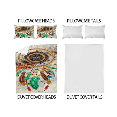 Housse de couette gothique zippée en microfibre premium avec taies d'oreiller 260x220 - 4