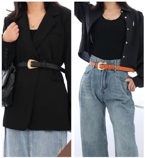 Imitation Leather Pin Buckle Belt Women's Decorative Suit
