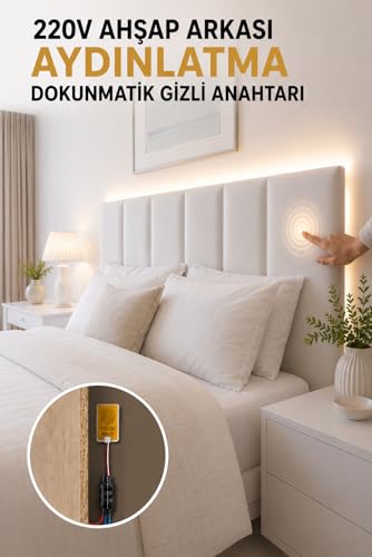 Ahşap-Mermer Arkası 220V Dokunmatik Sensör Anahtarı