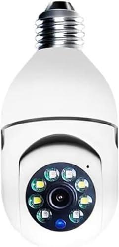 Q-S805 Light Bulb Security Camera, 1080P HD WiFi, Motion Detection, Night Vision, Built-in Mic, SD Card Support