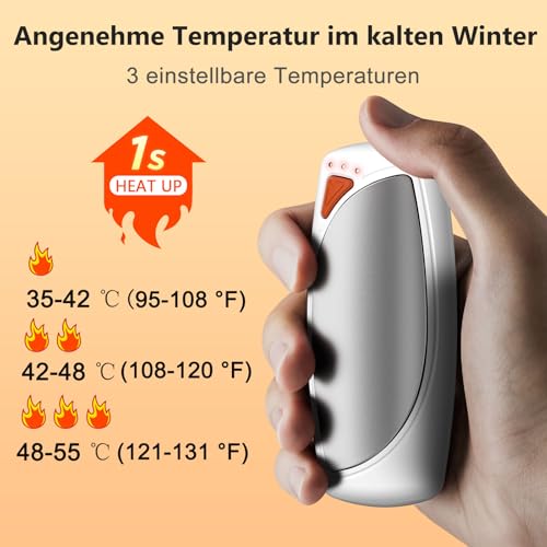 COTOP Handwärmer Elektrisch, 14000mAh Akku Hand Warmers mit Ladecase – Ansicht 2