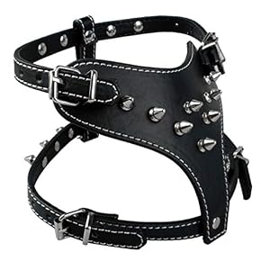 Spikes Studded Dog Harness Spiked PU Leather Pet Harness Small Dogs Puppy Vest 3 Colors Black S Spikes Studded Dog Harness Spiked PU Leather Pet Harness Small Dogs Puppy Vest 3 Colors Black S