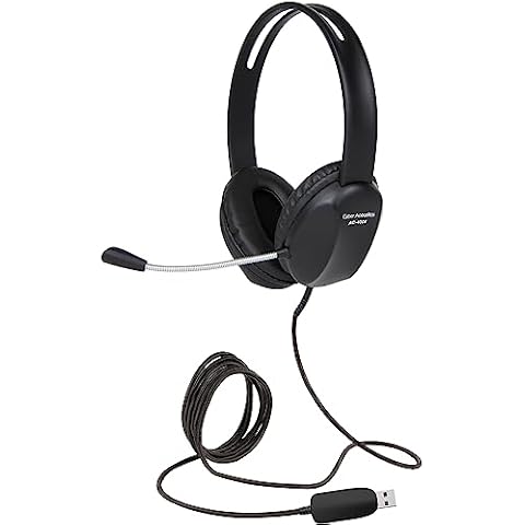 Cyber Acoustics Stereo USB Headset (AC-4006), Noise Canceling Microphone for PC & Mac, Perfect for Classroom or Home Cover
