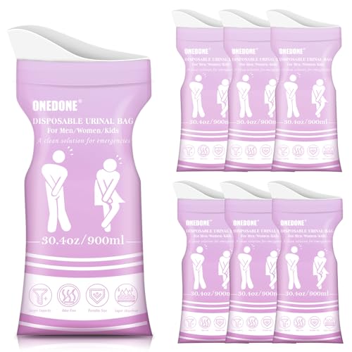 ONEDONE Disposable Urine Bags 6/8/12/24 30.4 OZ Pee Bags for Travel for Men Women Kids Emergency Urine Bags Portable Unisex Urinal Bags Vomit Bags for