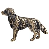 SILENRADAWN Handgefertigte Dekorative Kupferarbeit Schäferhund Figur Leichte und Tragbare Hund Deko für Zuhause und Auto Kreative Wohndekoration mit Antikem Stil