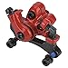 Bnineteenteam Pinza de Freno de Disco Trasera Delantera, Pinza de Freno de Disco Delantera/Trasera de Bicicleta mecánica para Ciclismo de Bicicleta MTB(Rojo)