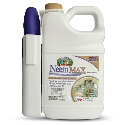 Bonide Captain Jack's 64 oz Neem Max Cold Pressed Neem Oil Spray for Indoor or Outdoor Plants & Organic Gardening