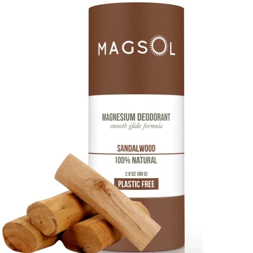 Magsol Plastic-Free Natural Deodorant For Women - 100% Aluminum Free, Baking Soda Free, Plastic Free - 2.8 Oz #TOP5