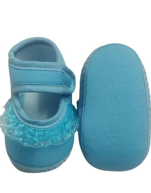 Image of Cute Baby Girl Sandals Soft Cotton Booties Comfortable Slip Shoes for Early Walking