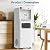 ADVWIN 3 in 1 Water Cooler Dispenser with Ice Maker, Hot and Cold Water Dispenser for Home Office, 33lbs/24H, Top Loading 3 or 5 Gallon, Child Lock, Bullet Ice, White