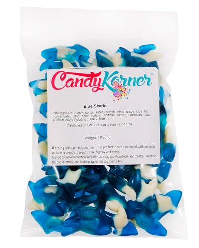 Blue Gummy Sharks - 1 Pound miniatura 2