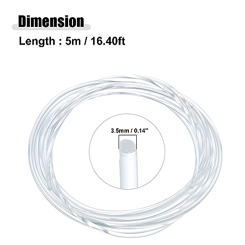 Image of ACROPIX 3.5mm 0.14 inch 5m 16.40ft Universal Glow Optic Fiber Cable Car Light Decoration Clear - Pack of 1