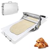 Laminadora de masa plegable con grosor ajustable de 0,5 a 25 mm, ideal para pizza, croissant, pasta, fondant, uso comercial, 30/40 cm