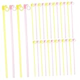 SEWACC 50個ランタンスティック 耐久性プラスチック製 提灯用ポール 手持ち 向け ピンク イエロー各 お祭り装飾用室内外対応