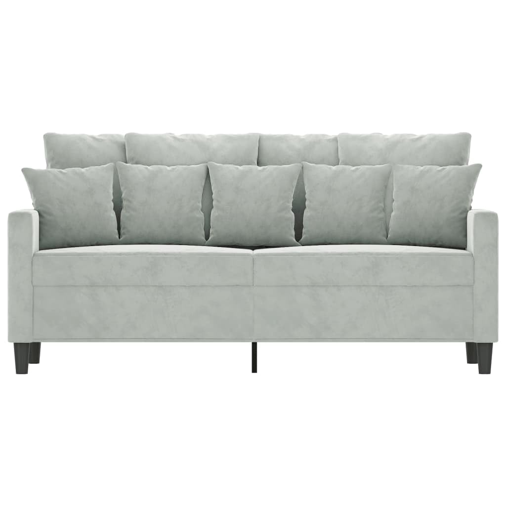 LAPOOH Divano a 2 Posti Grigio Chiaro 140 cm in Velluto,Divano,Divano da Soggiorno,Design Moderno,Divano Posti Economico(SPU:359303)