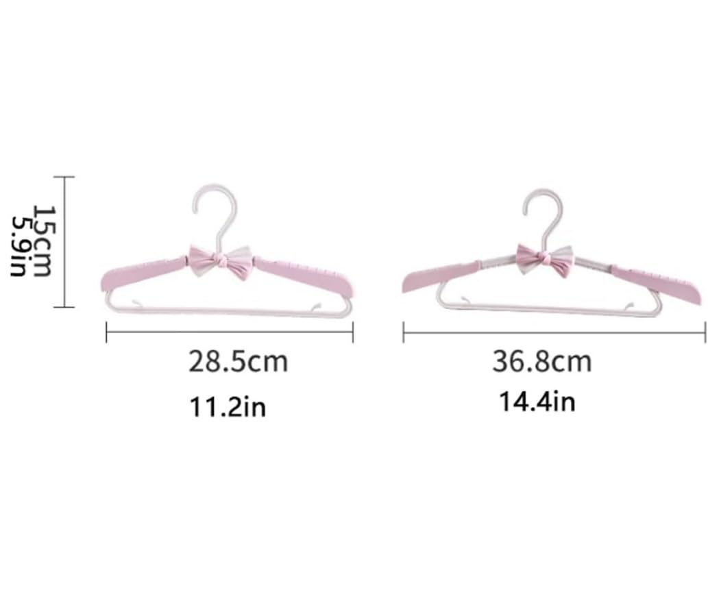 Wieszaki Na Ubrania Dla Dorosłych 10 Szt. Regulowane Wieszaki Wieszak Dla Chłopca I Dziewczynki Plastikowe Antypoślizgowe Wieszaki Do Przechowywania Na Wieszaki,Pink-10pcs
