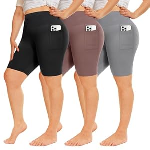 QGGQDD 3 Pack Plus Size Biker Short...