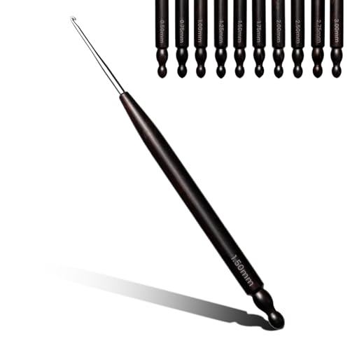 Hssugi Crochet Hooks, 1.5mm Ergonomic Crochet Hooks for Arthritic Hands