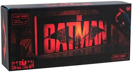Paladone The Batman Logo Light with Two Light Modes, Free-Standing and Wall Mountable Black and Red PP9774TBM