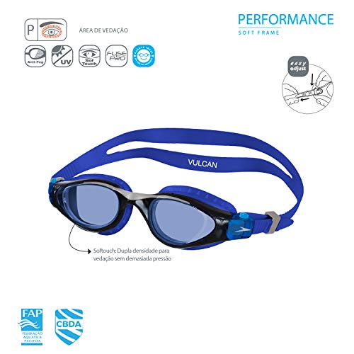 Speedo Vulcan, Óculos Natação Adulto Unissex, Azul (Blue), Único