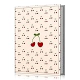 Fintie Photo Album 4x6 Photos - 52 Pockets Small Mini Capacity Premium Vegan Leather Cover, Portable Wallet Albums for Family Wedding Boys Girls, Coquette Cherries